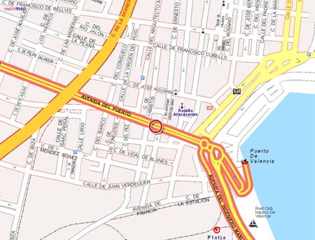 map valencia apartment